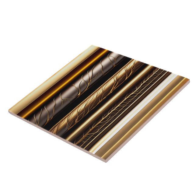 Wood Gold Modern Art Lamperia Collection Tile (Side)