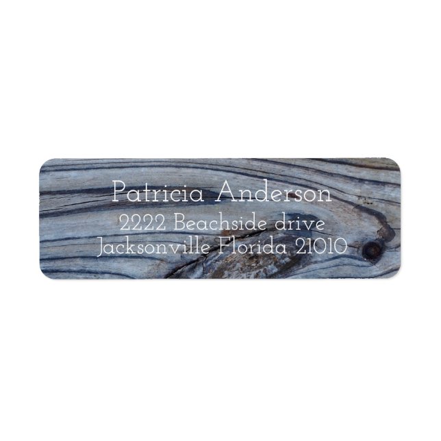 Wood Grain Address Labels (Front)