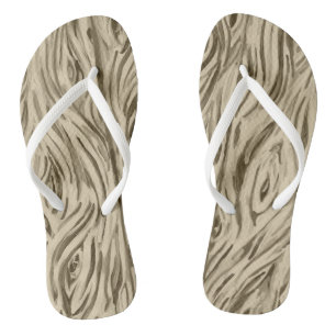 wood grain board planks flip flops sandals