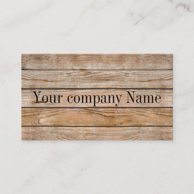 wood grain business card (Front)