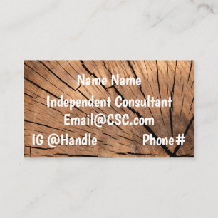 Wood Grain Business Card two-sided Country Scents