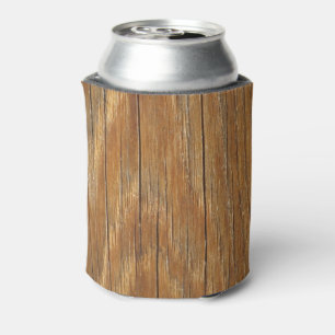 Wood Grain Can or Bottle Cooler