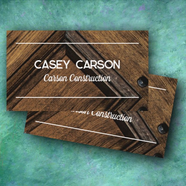 wood grain carpentry construction or other  business card (Creator Uploaded)