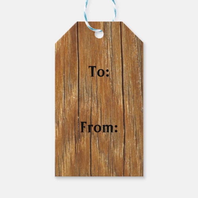 Wood Grain Gift Tags (Front)