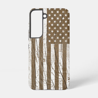 Wood Grain Grunge American Flag Samsung Galaxy Case