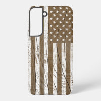 Wood Grain Grunge American Flag