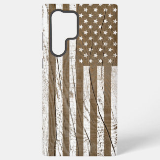 Wood Grain Grunge American Flag Samsung Galaxy Case
