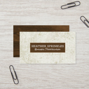 Wood Grain Grunge Vintage Background Business Card