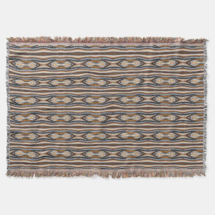 Wood Grain Knot Pattern Throw Blanket