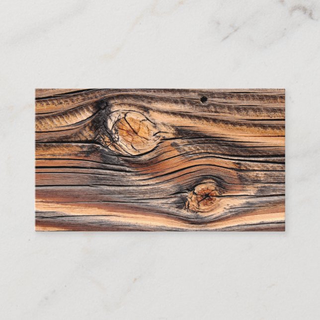 Wood Grain Knot Texture Business Card (Front)