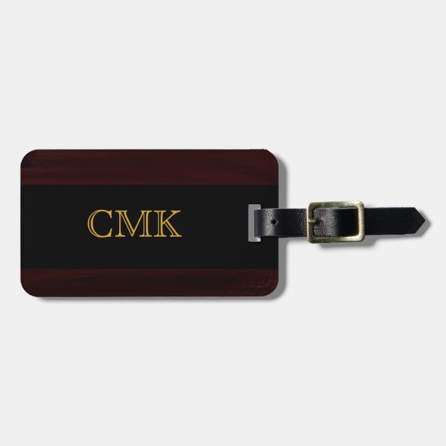 Wood Grain Look Luggage Tag (Front Horizontal)