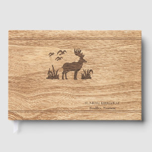 Wood Grain Nature Silhouette ID346 Guest Book