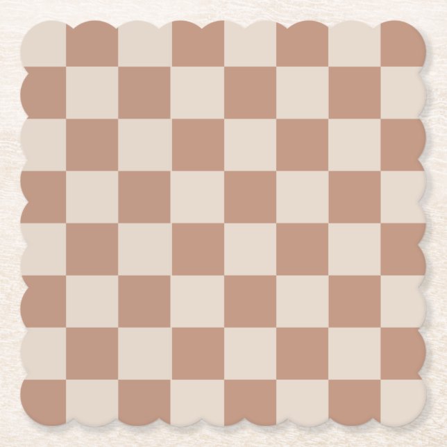 Wood Grain  Paper Coaster (Front)