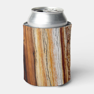 Wood Grain Pattern Can Cooler