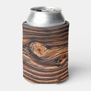 Wood Grain Pattern Can Cooler