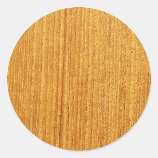 Wood Grain Pattern Classic Round Sticker (Front)