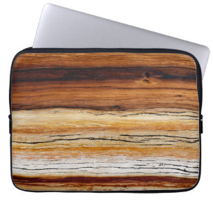 Wood Grain Pattern Laptop Sleeve