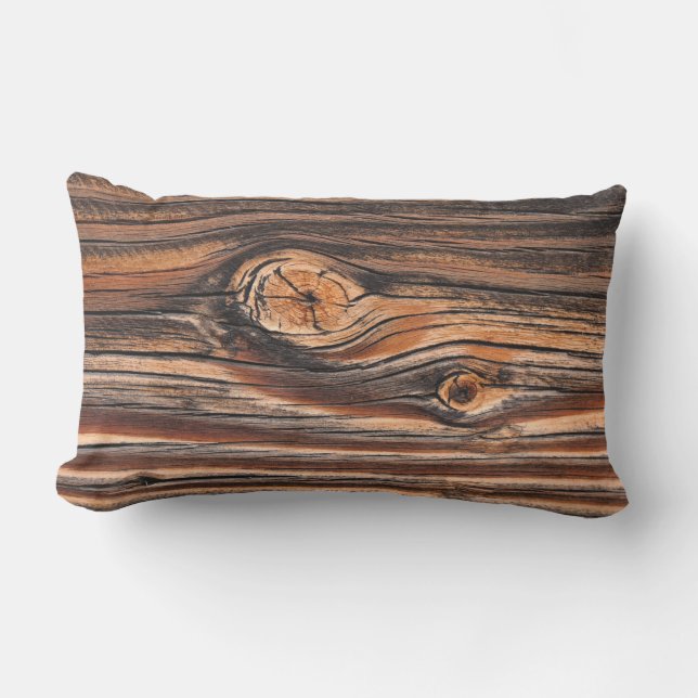 Wood Grain Pattern Lumbar Cushion (Front)