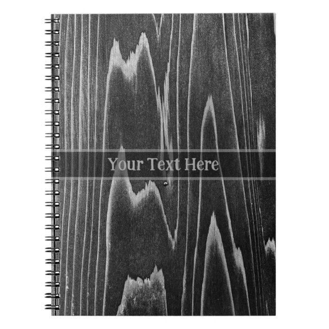 Wood Grain Pattern - Personalizable Notebook (Front)