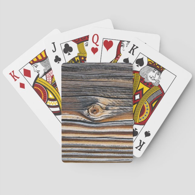 Wood Grain Pattern Playing Cards (Back)