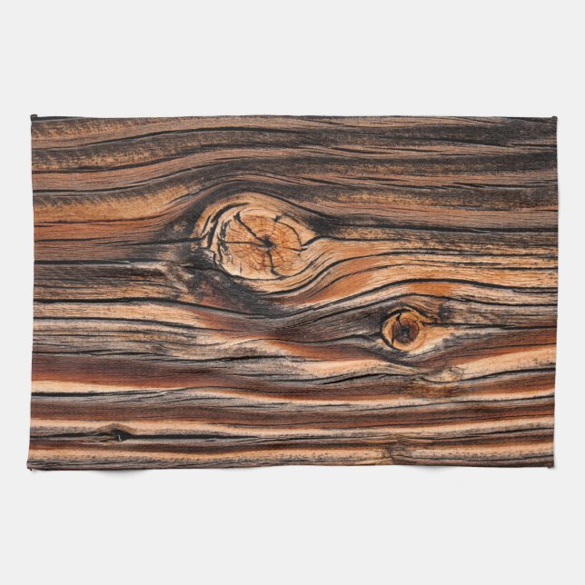 Wood Grain Pattern Tea Towel (Horizontal)