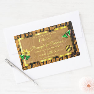 Wood Grain Rustic Tree Bark Product Labels Logo