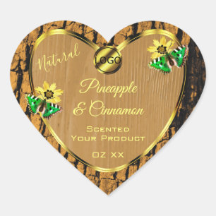 Wood Grain Rustic Tree Bark Product Labels Logo