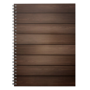 Wood Grain Striped Brown Abstract Fashion Art Notebook