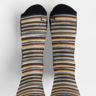 Wood Grain Stripes Socks
