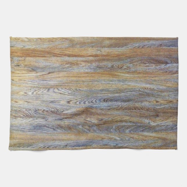 Wood Grain Texture #3 Tea Towel (Horizontal)