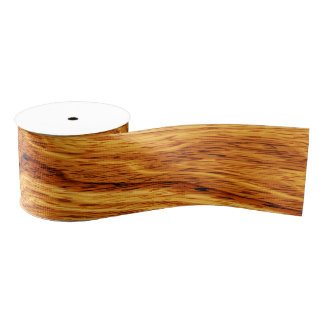 Wood Grain Texture Background Grosgrain Ribbon