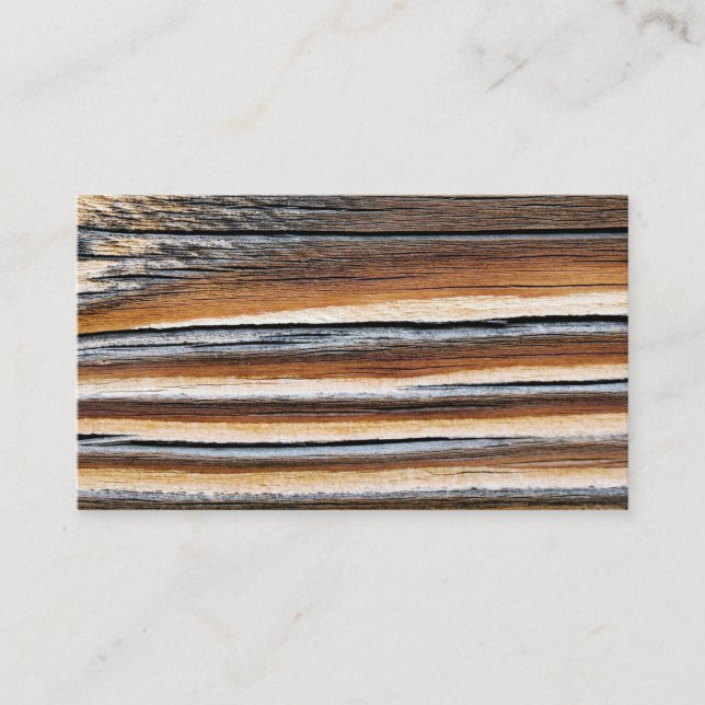 Wood Grain Texture Business Card (Front)
