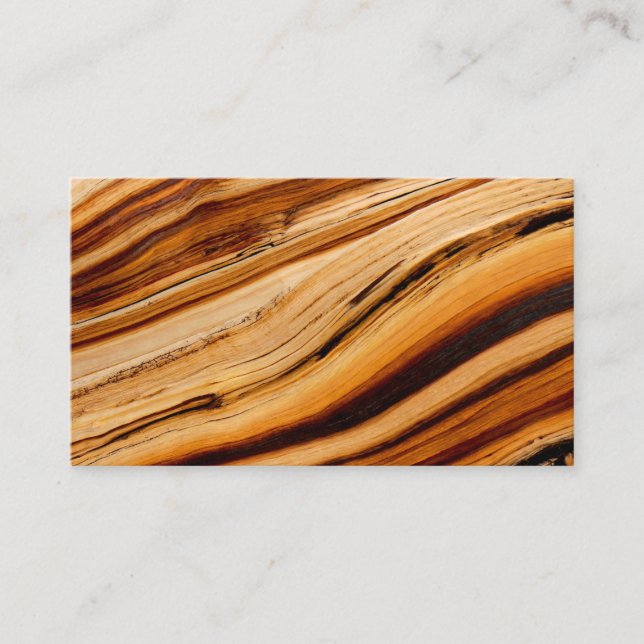 Wood Grain Texture Business Card (Front)