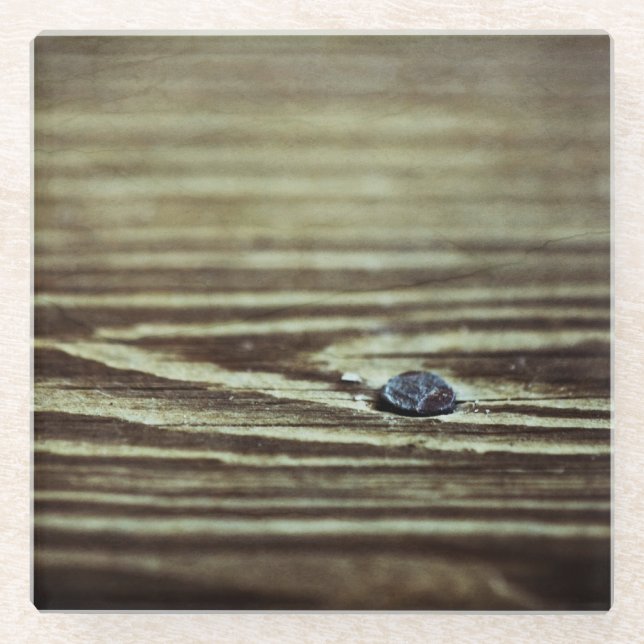 Wood Grain Texture by Shirley Taylor Glass Coaster (Front)