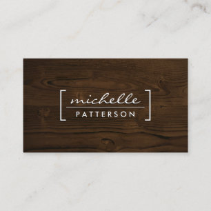 Wood Grain Vintage Business Card