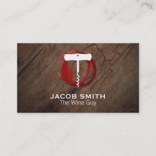 Wood Grain Wine Opener Wine Opener Business Card