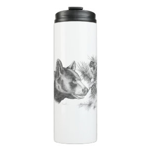 Wood Hood Black Bear Thermal Tumbler