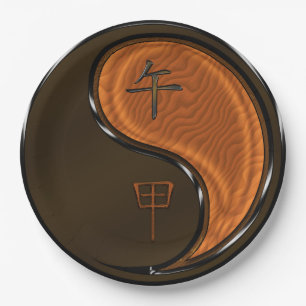 Wood Horse Paper Plate
