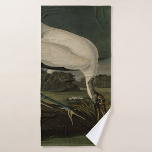 Wood Ibiss (Ibis, Stork): Audubon Birds of America Bath Towel Set