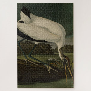 Wood Ibiss (Ibis, Stork): Audubon Birds of America Jigsaw Puzzle