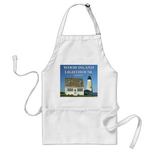 Wood Island Lighthouse, Maine Cooking Apron