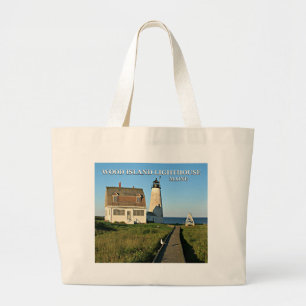 Wood Island Lighthouse, Maine Jumbo Tote Bag