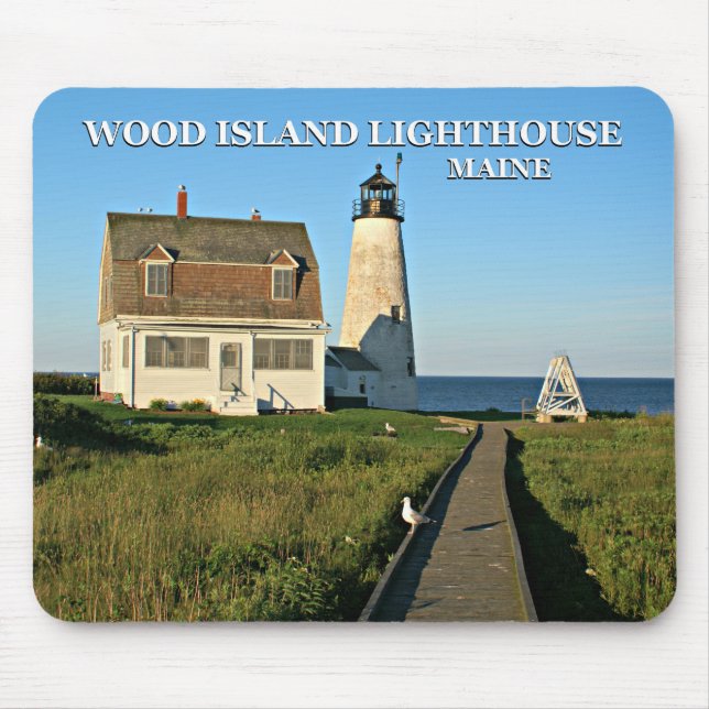 Wood Island Lighthouse, Maine Mousepad (Front)