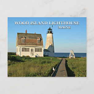 Wood Island Lighthouse, Maine Postcard