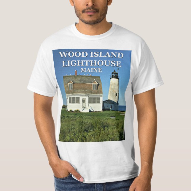 Wood Island Lighthouse, Maine T-Shirt (Front)