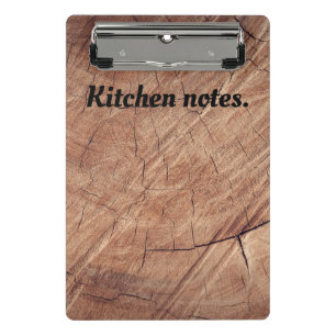 Wood Kitchen notes Mini Clipboard