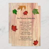 Wood Leaves Fall Season Vow Renewal