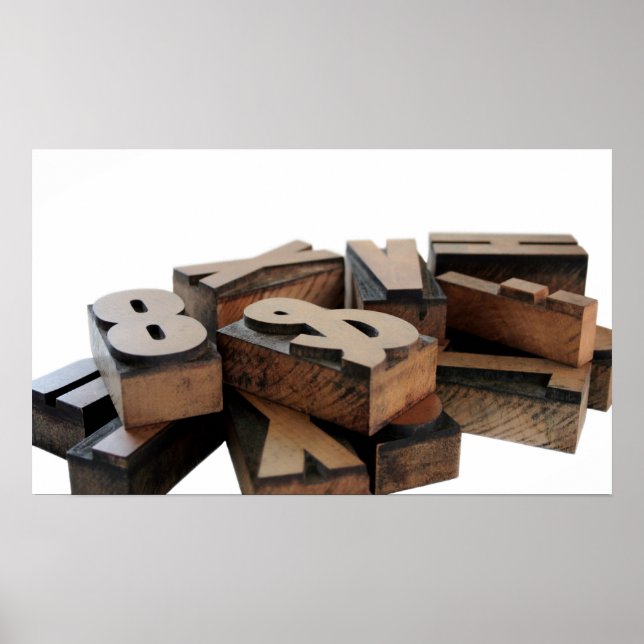 wood letters small poster (Front)