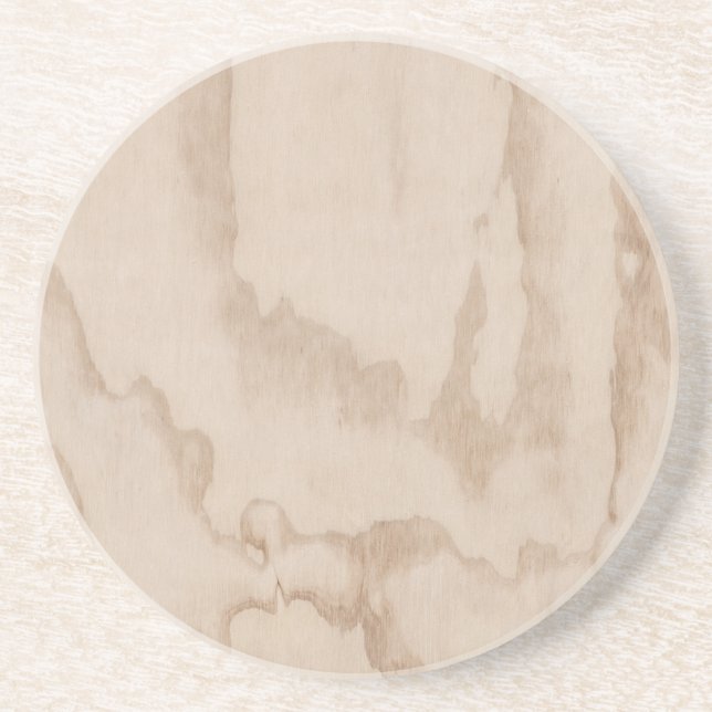 WOOD LIGHT PASTEL MARBLE Rustic Planks Coaster (Front)