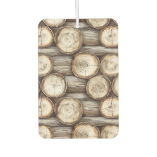 Wood Log Cabin Christmas Car Air Freshener